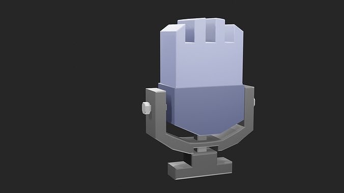 Low poly microphone 3 Free low-poly 3D model