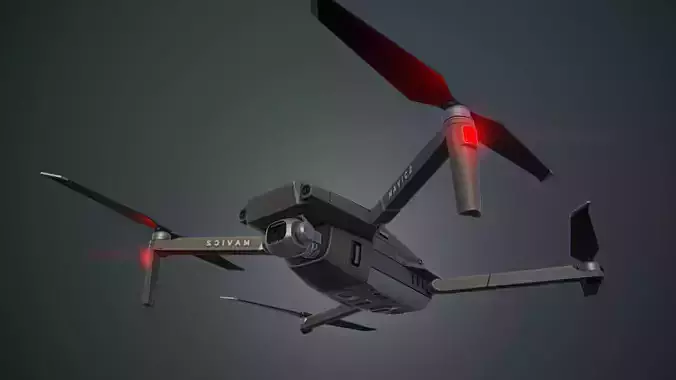 Mavic 2 Drone Low-poly 3D model