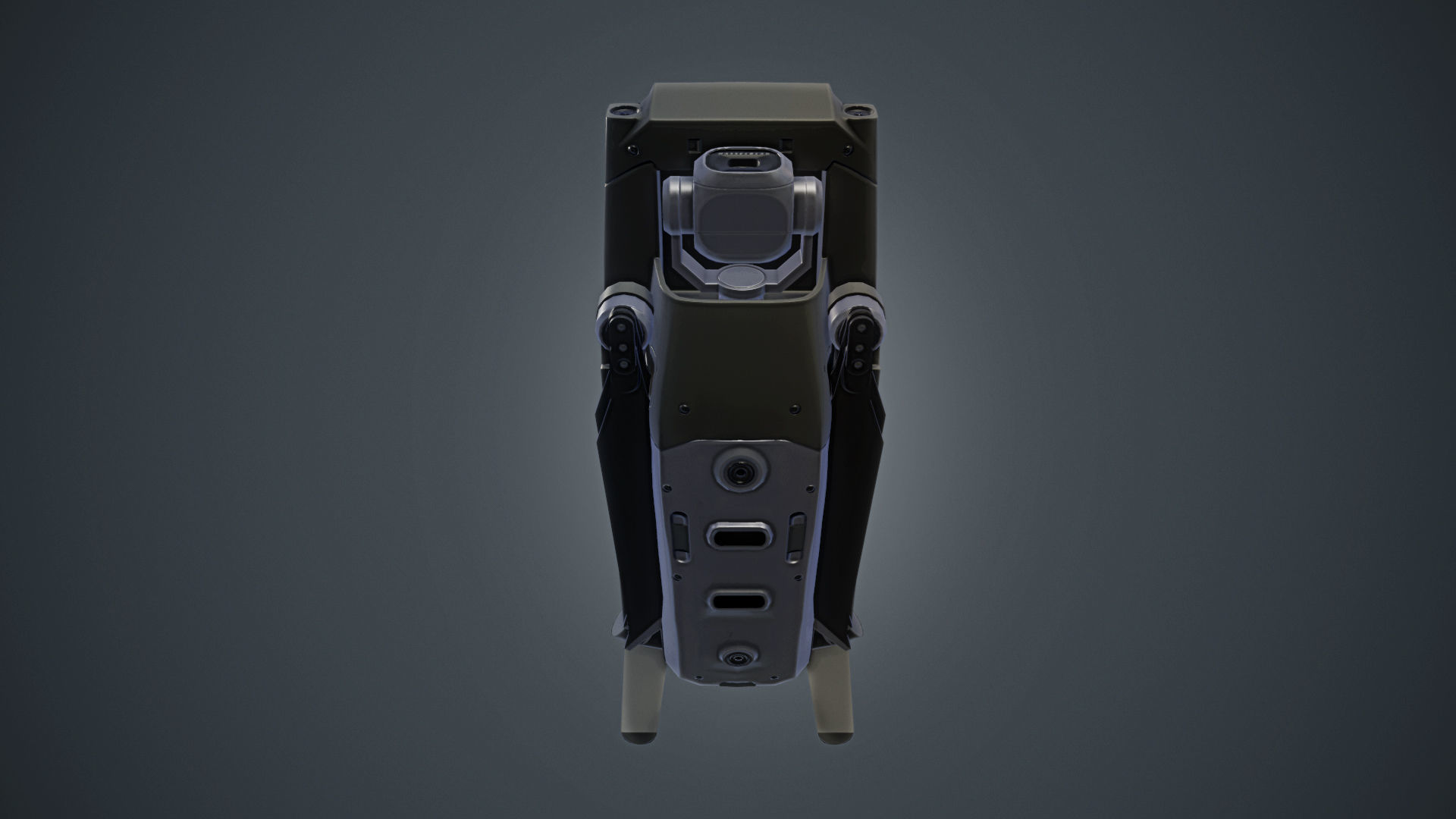 Mavic 2 Drone Low-poly 3D model_4