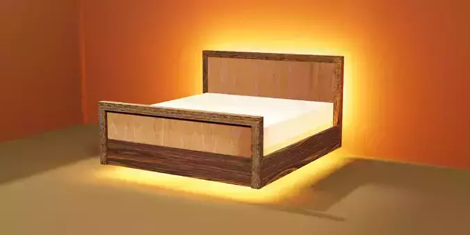 Wooden Floating BedFrame