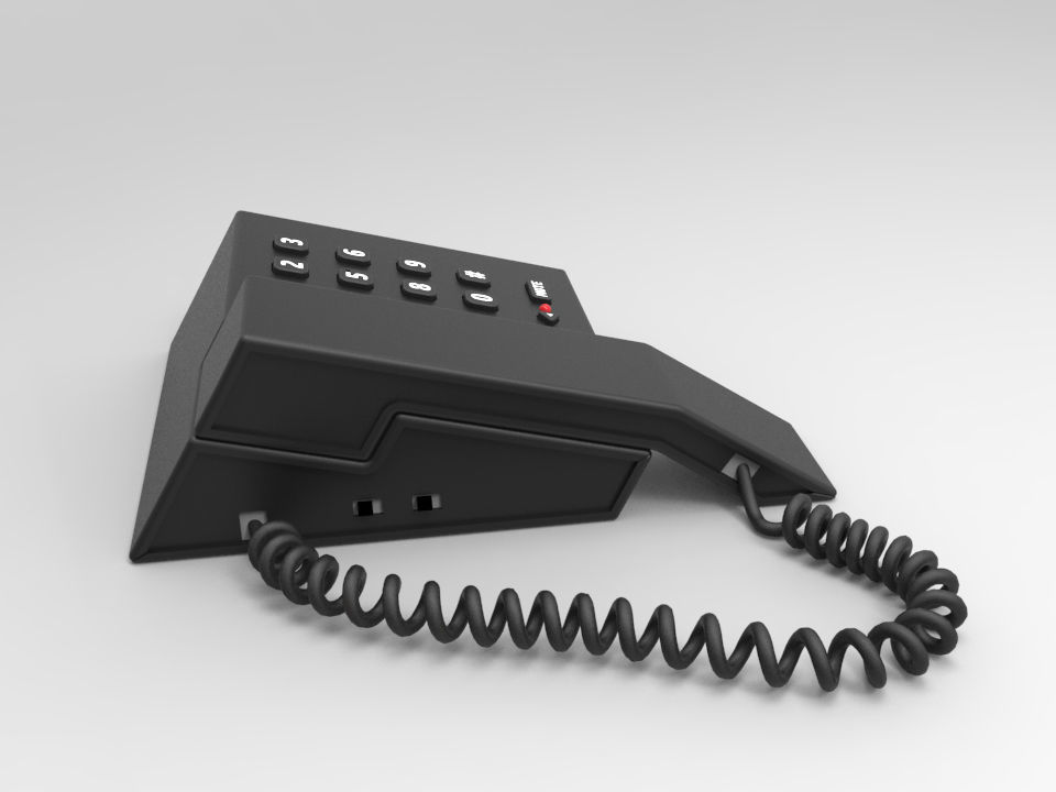Caterpillar Landline Phone 3D model_3