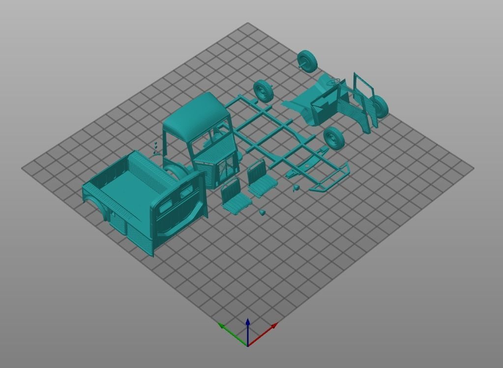 CITROEN HY PICKUP 1948 3D print model_11