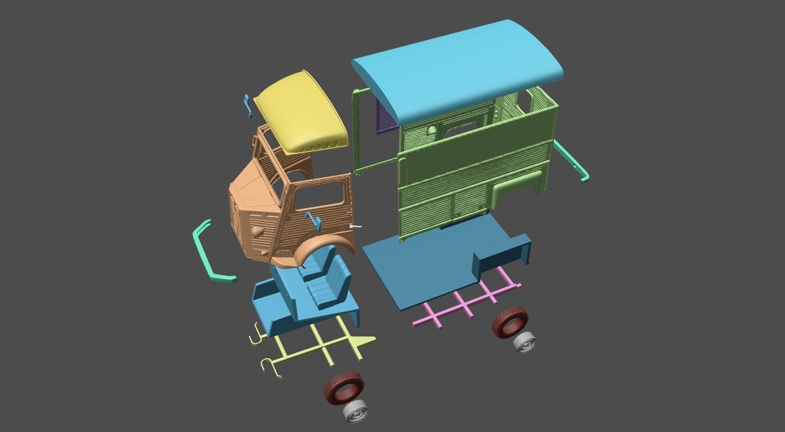 CITROEN HY VAN 1948 3D print model_11