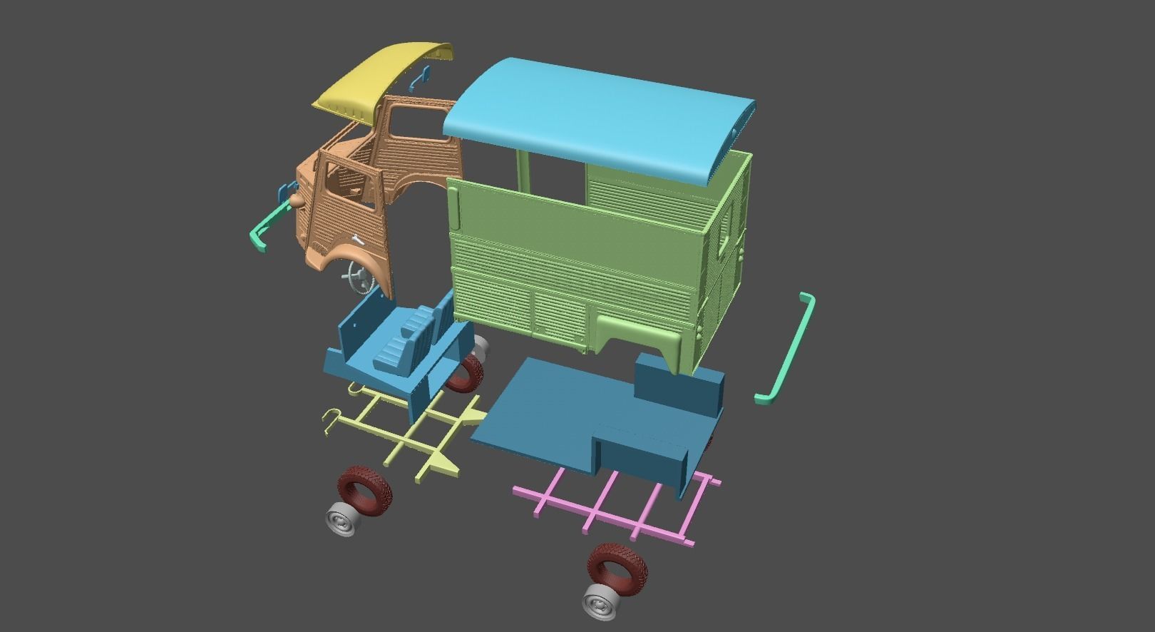 CITROEN HY VAN 1948 3D print model_10