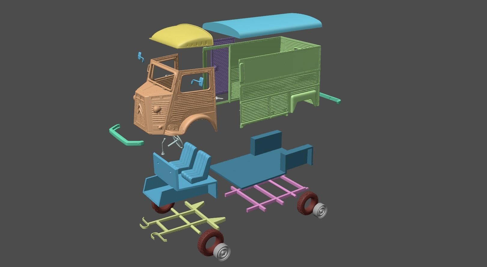 CITROEN HY VAN 1948 3D print model_9