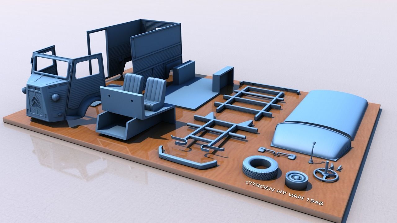 CITROEN HY VAN 1948 3D print model_1