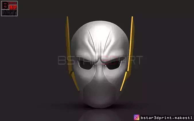 Godspeed Mask - Flash God Season 6 - Flash cosplay helmet 3D print model
