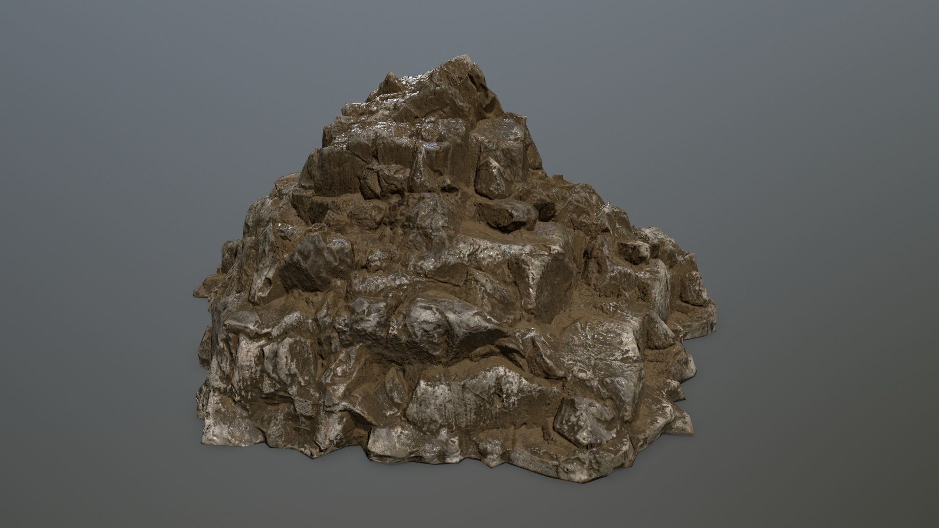 rocks rock Low-poly 3D model_11
