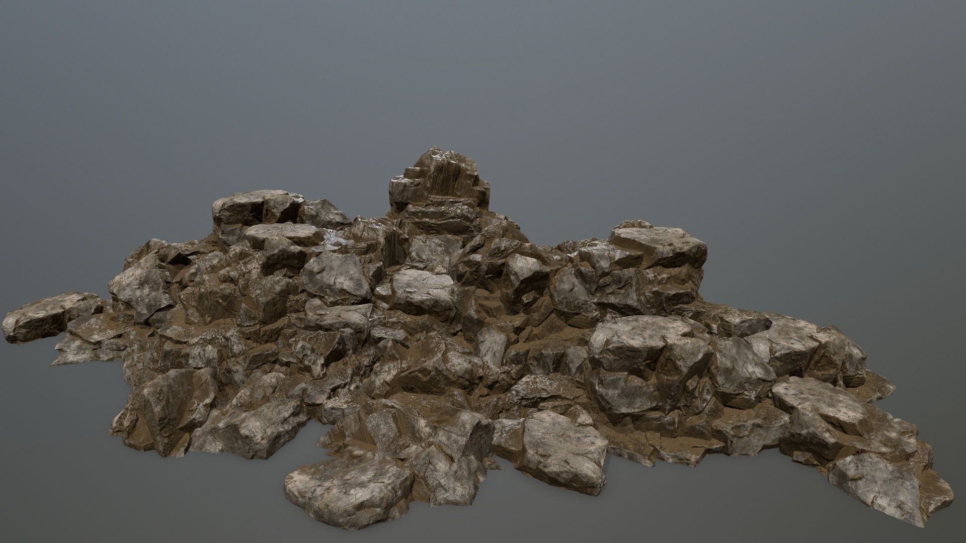 rocks rock Low-poly 3D model_1