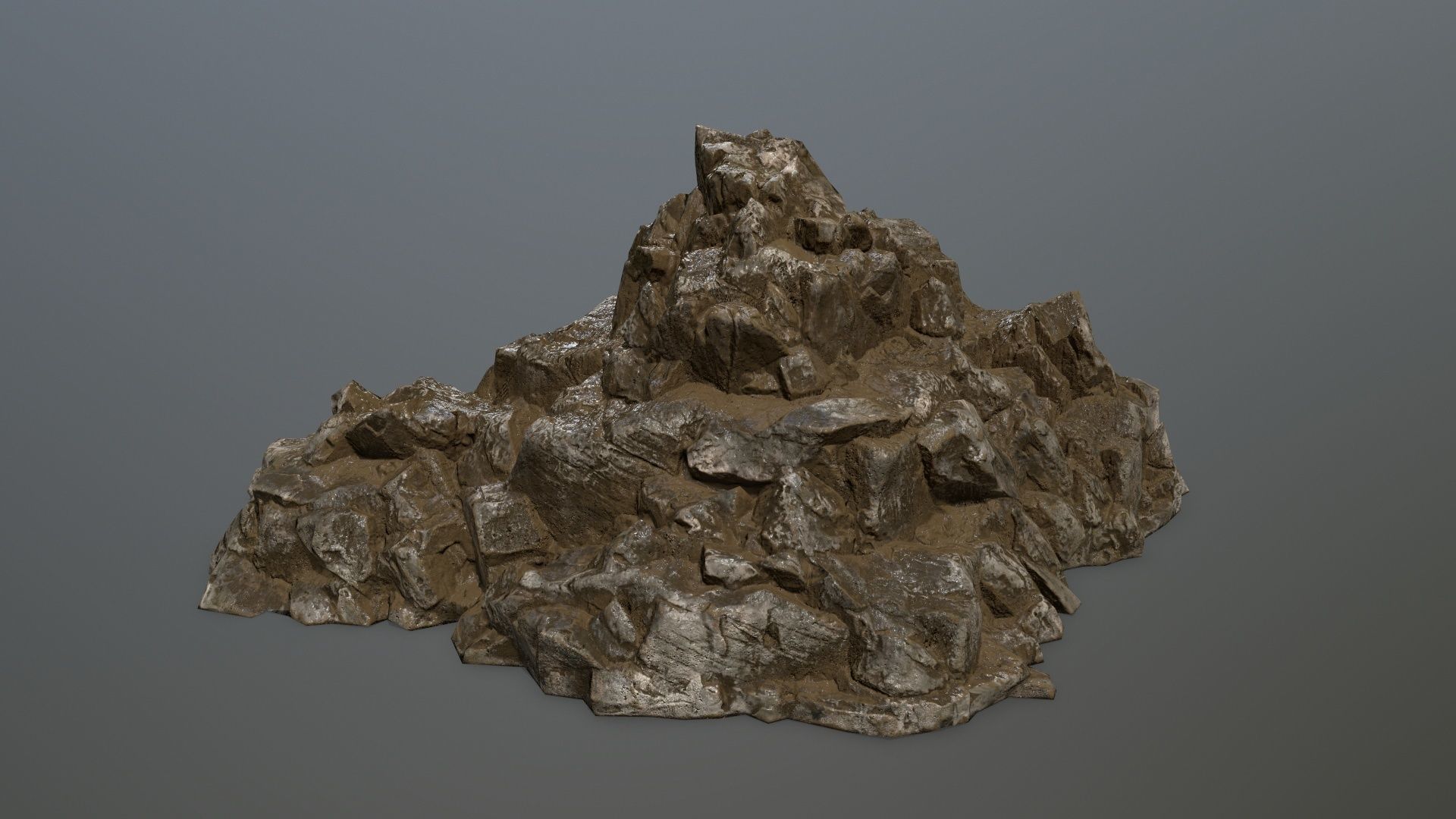 rocks rock Low-poly 3D model_9