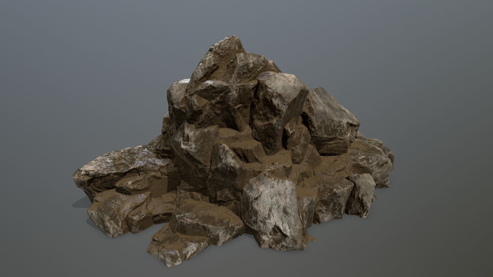 rocks rock Low-poly 3D model_5