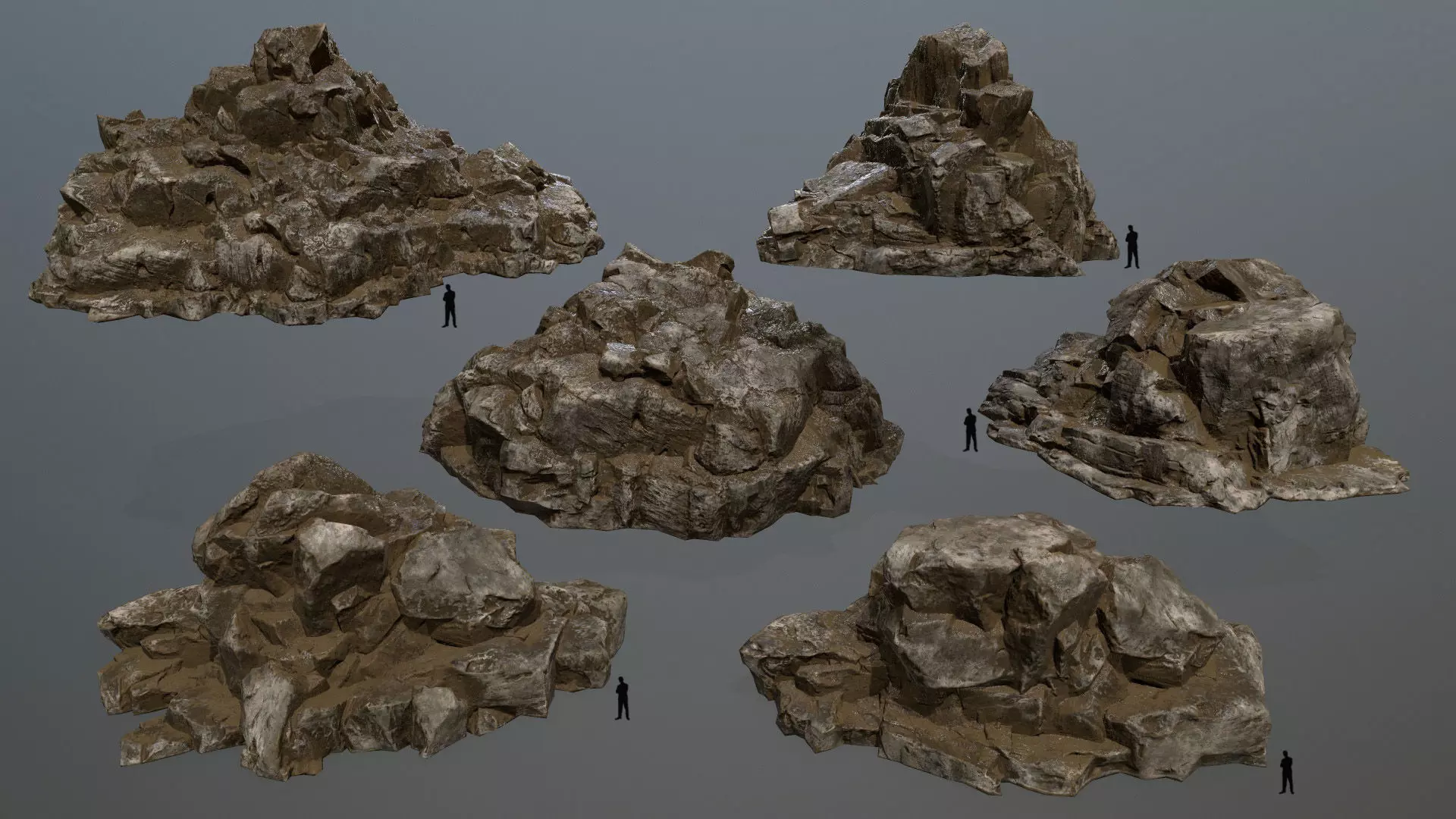 rocks rock Low-poly 3D model_0