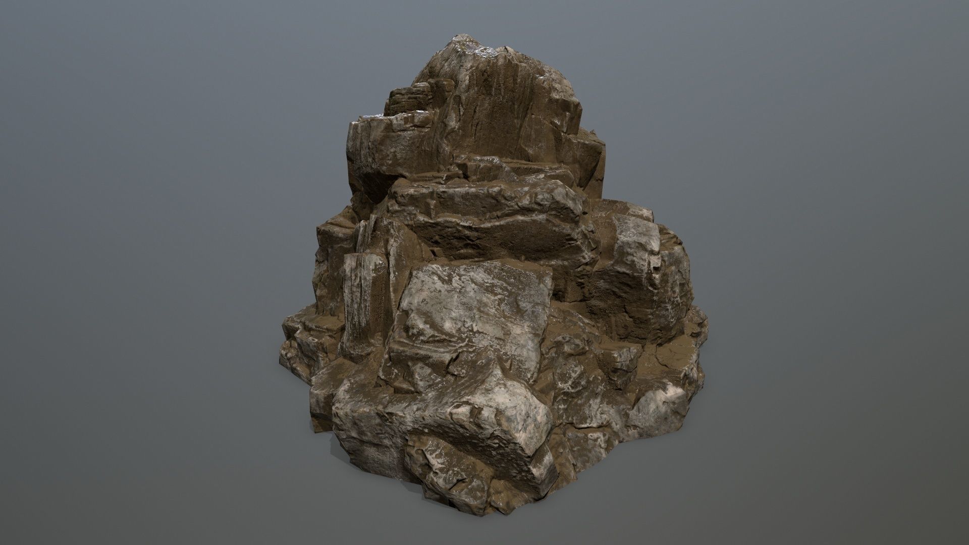 rocks rock Low-poly 3D model_16