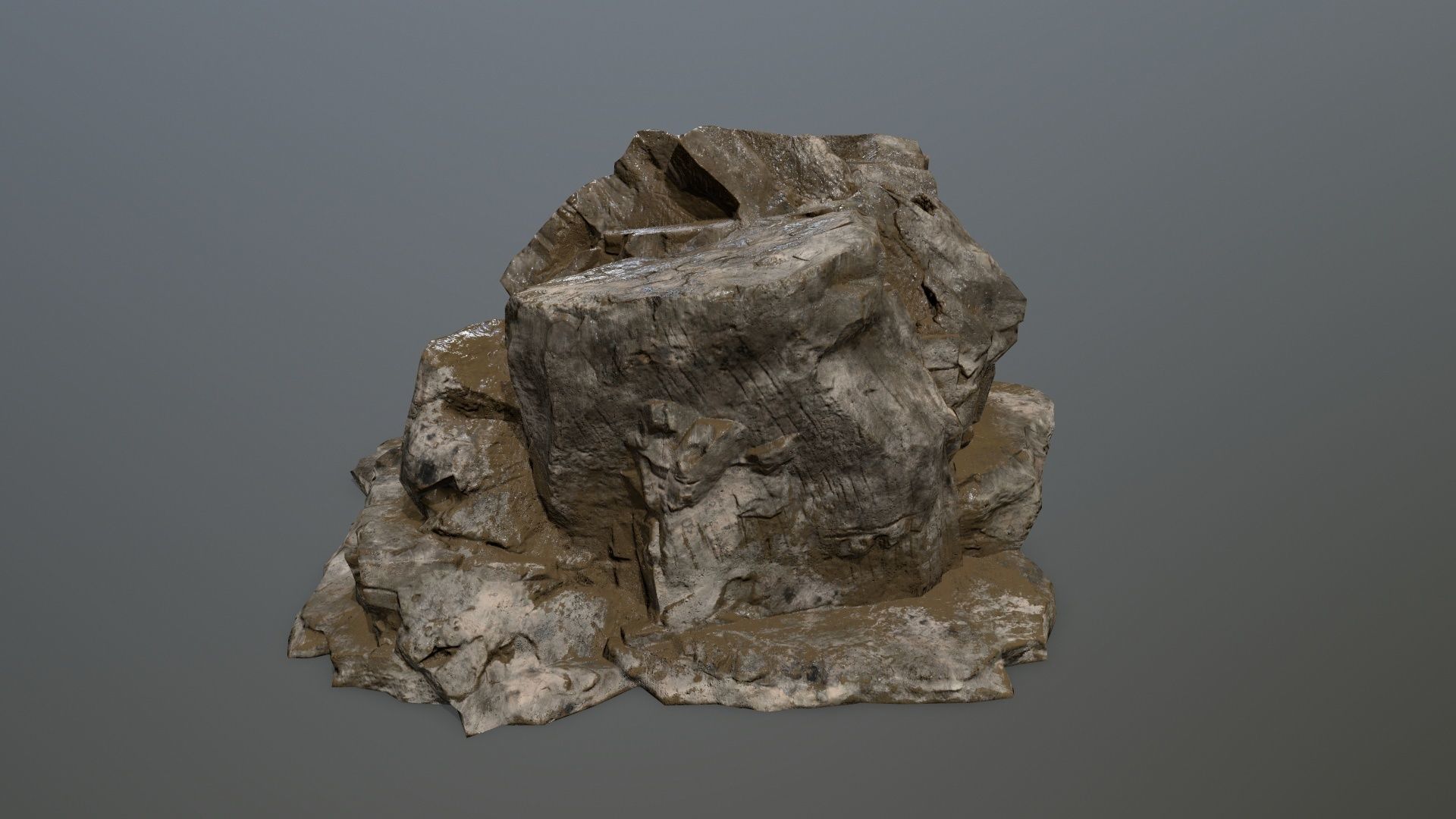 rocks rock Low-poly 3D model_8