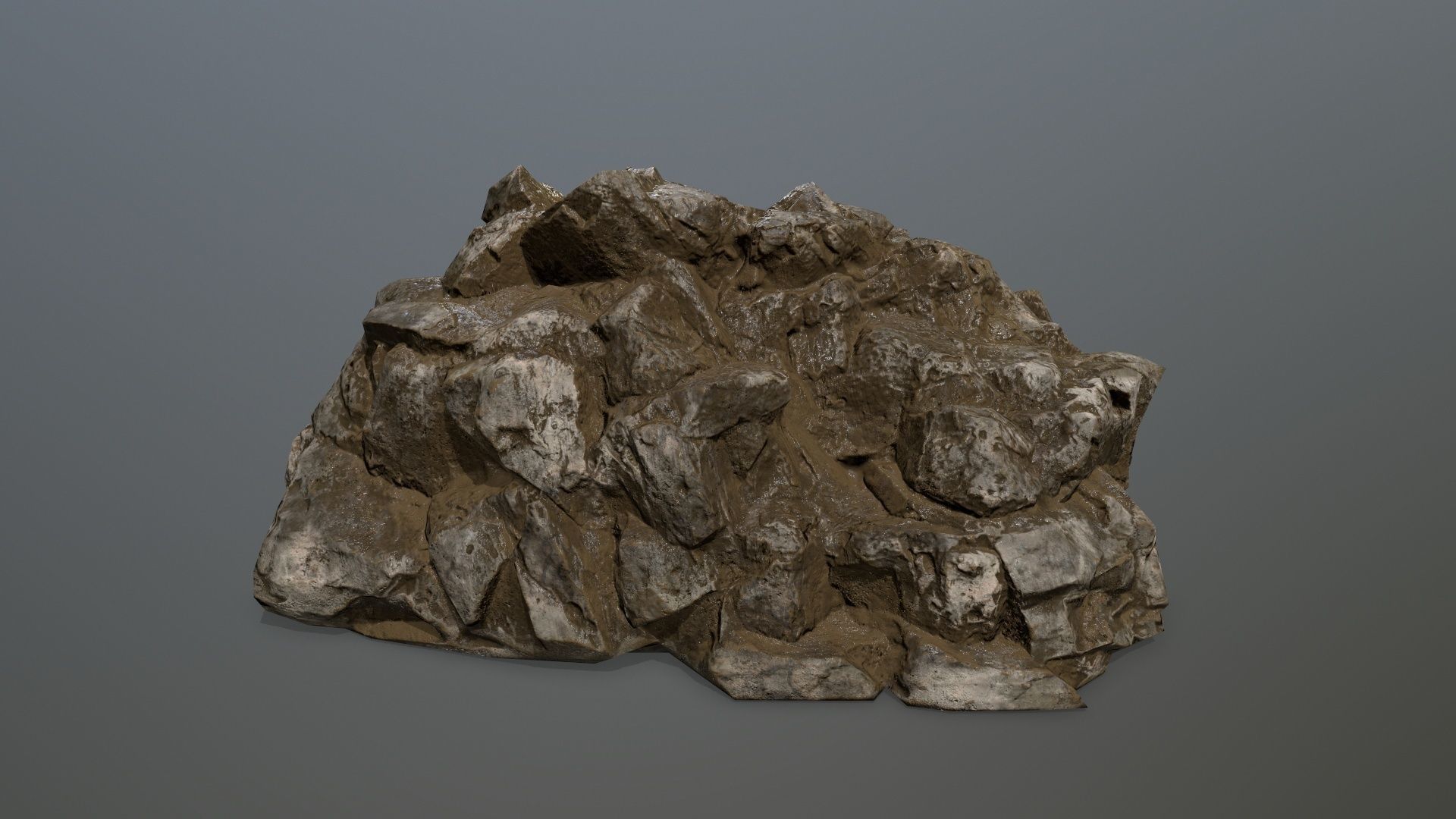 rocks rock Low-poly 3D model_12