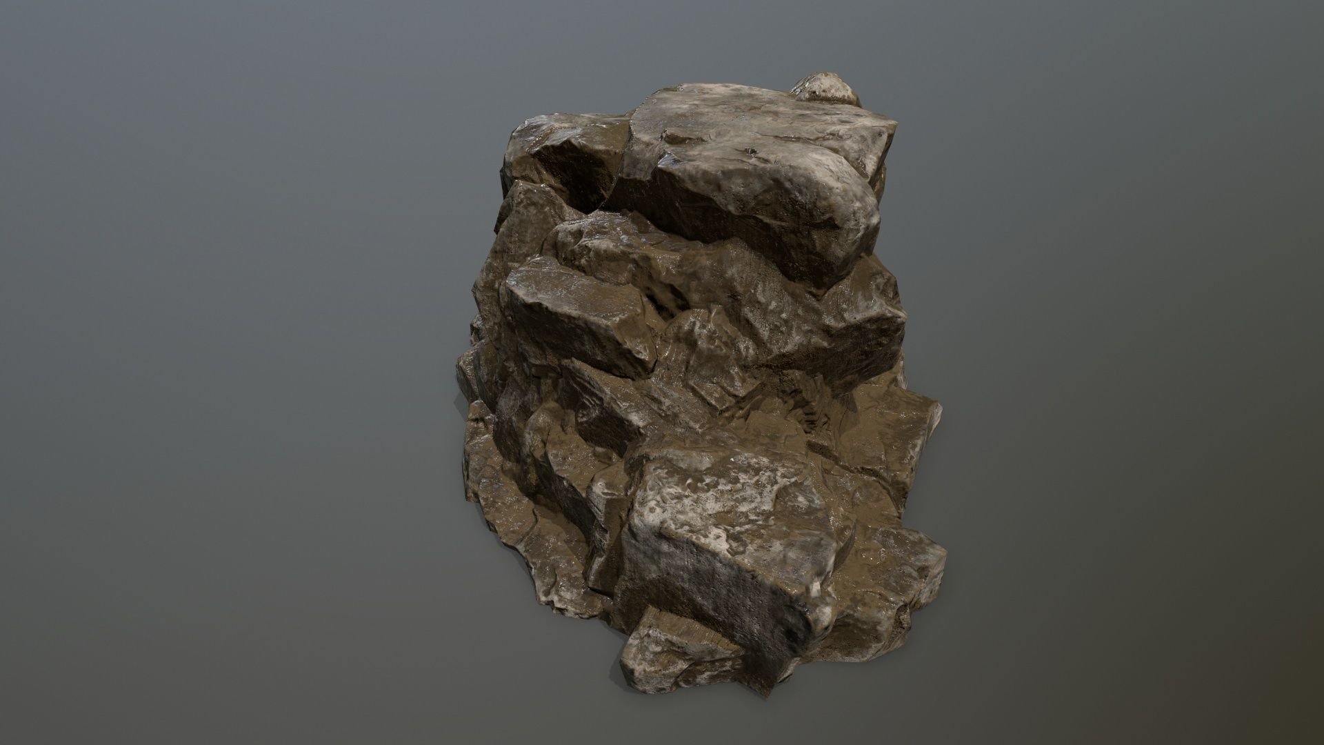 rocks rock Low-poly 3D model_17