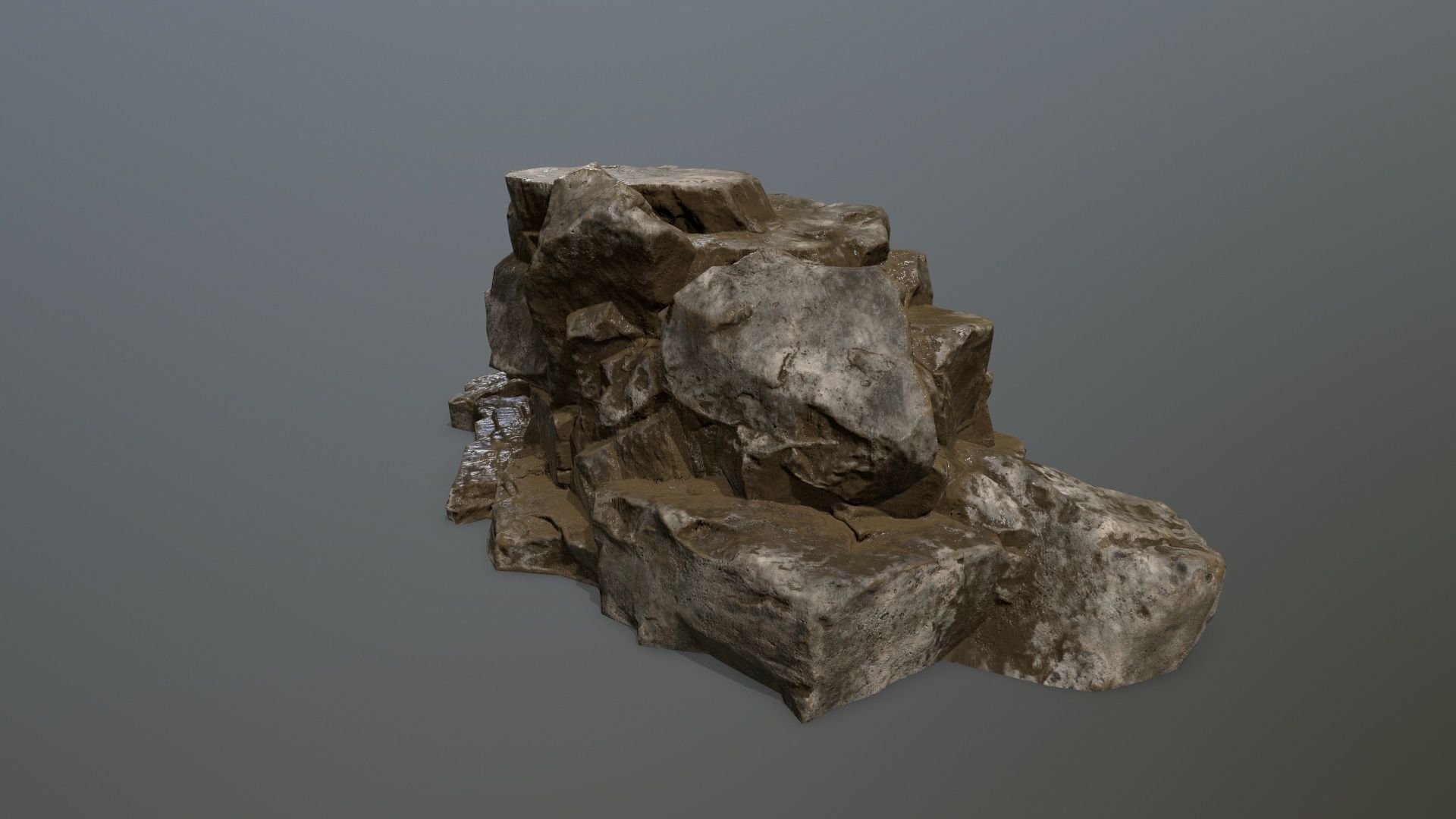 rocks rock Low-poly 3D model_3