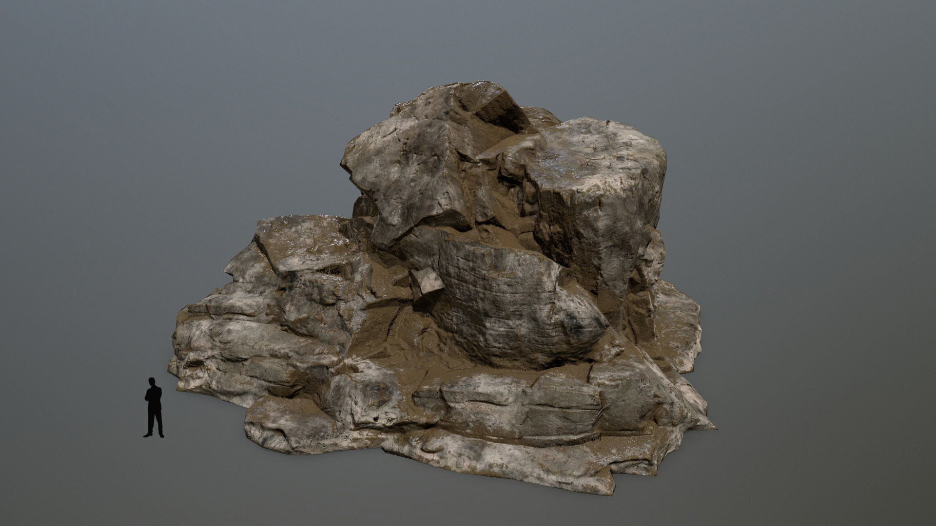 rocks rock Low-poly 3D model_7