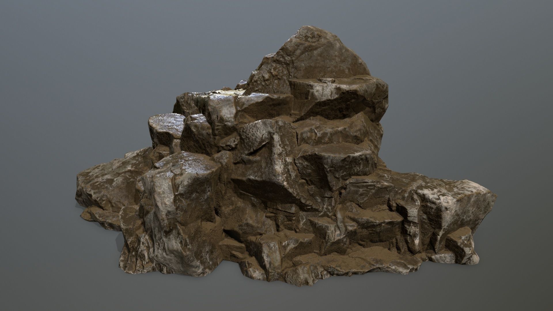 rocks rock Low-poly 3D model_6