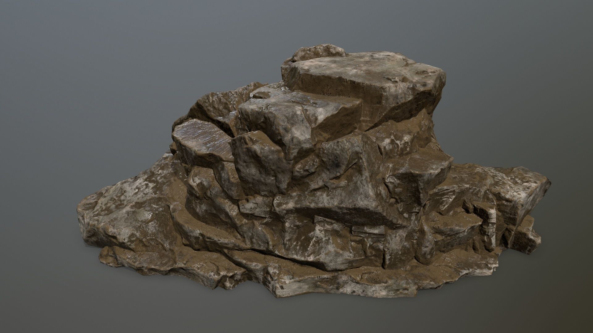 rocks rock Low-poly 3D model_4