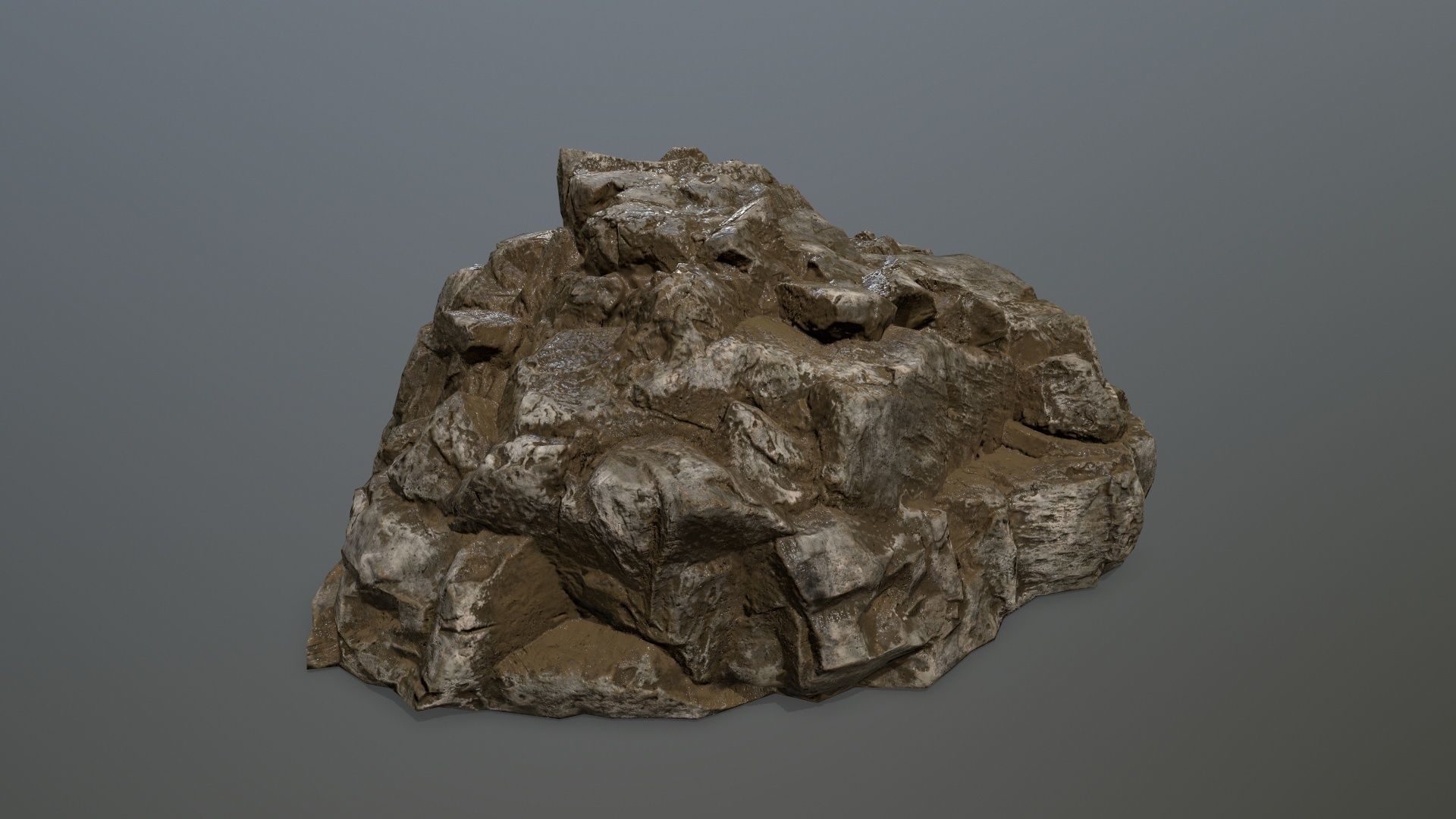 rocks rock Low-poly 3D model_13