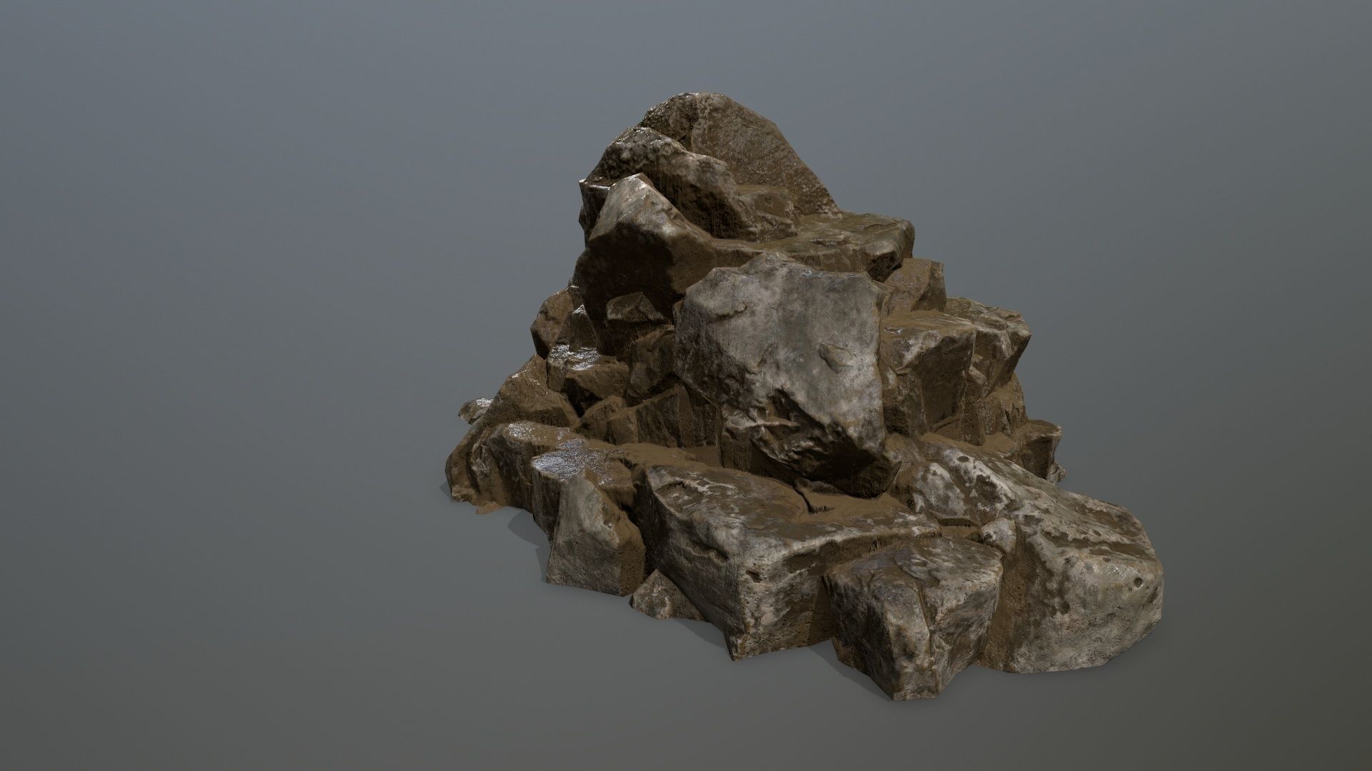 rocks rock Low-poly 3D model_18
