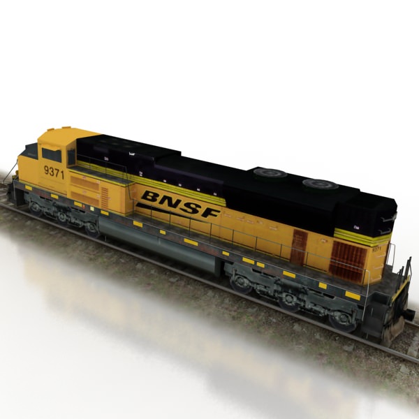 train collection 1 car on tracks Low-poly 3D model_15