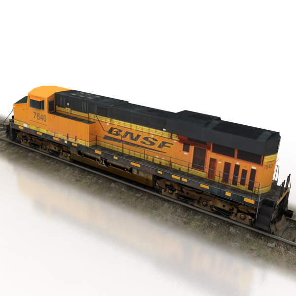 train collection 1 car on tracks Low-poly 3D model_11