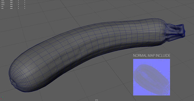 ZUCCHINI Low-poly 3D model 5