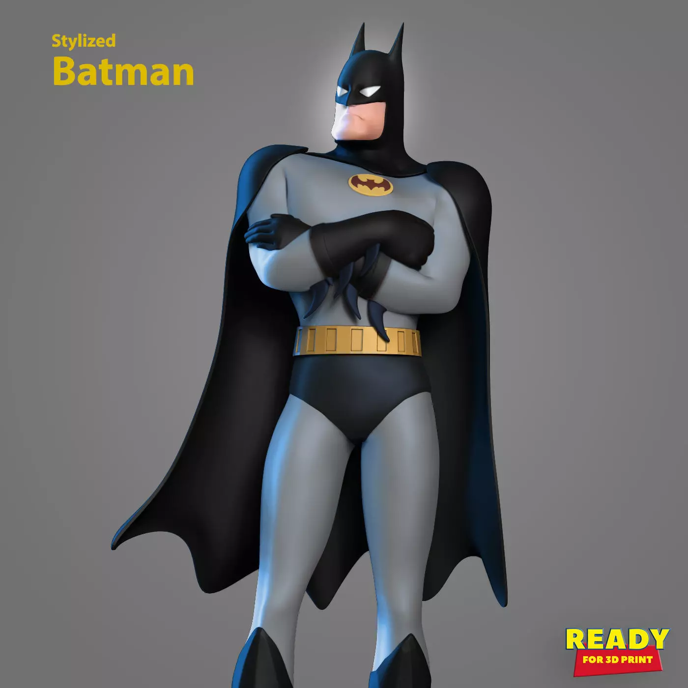 Batman - stylized 3D print model_0