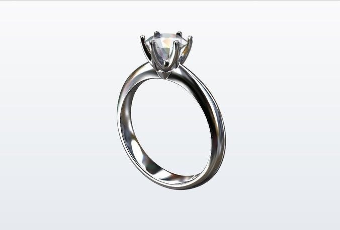 engagement ring 3D print model