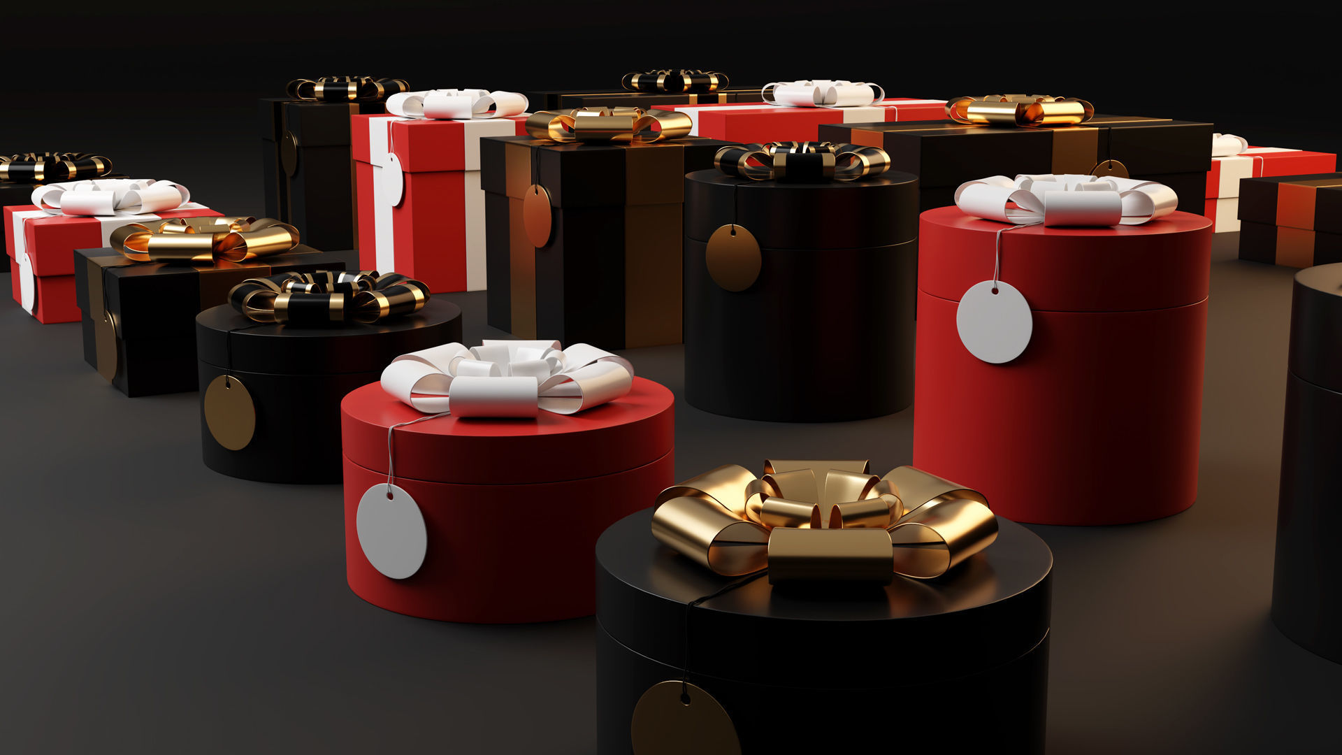 Gift box set of 18 with 16 twirly decorations as a bonus 3D model_2