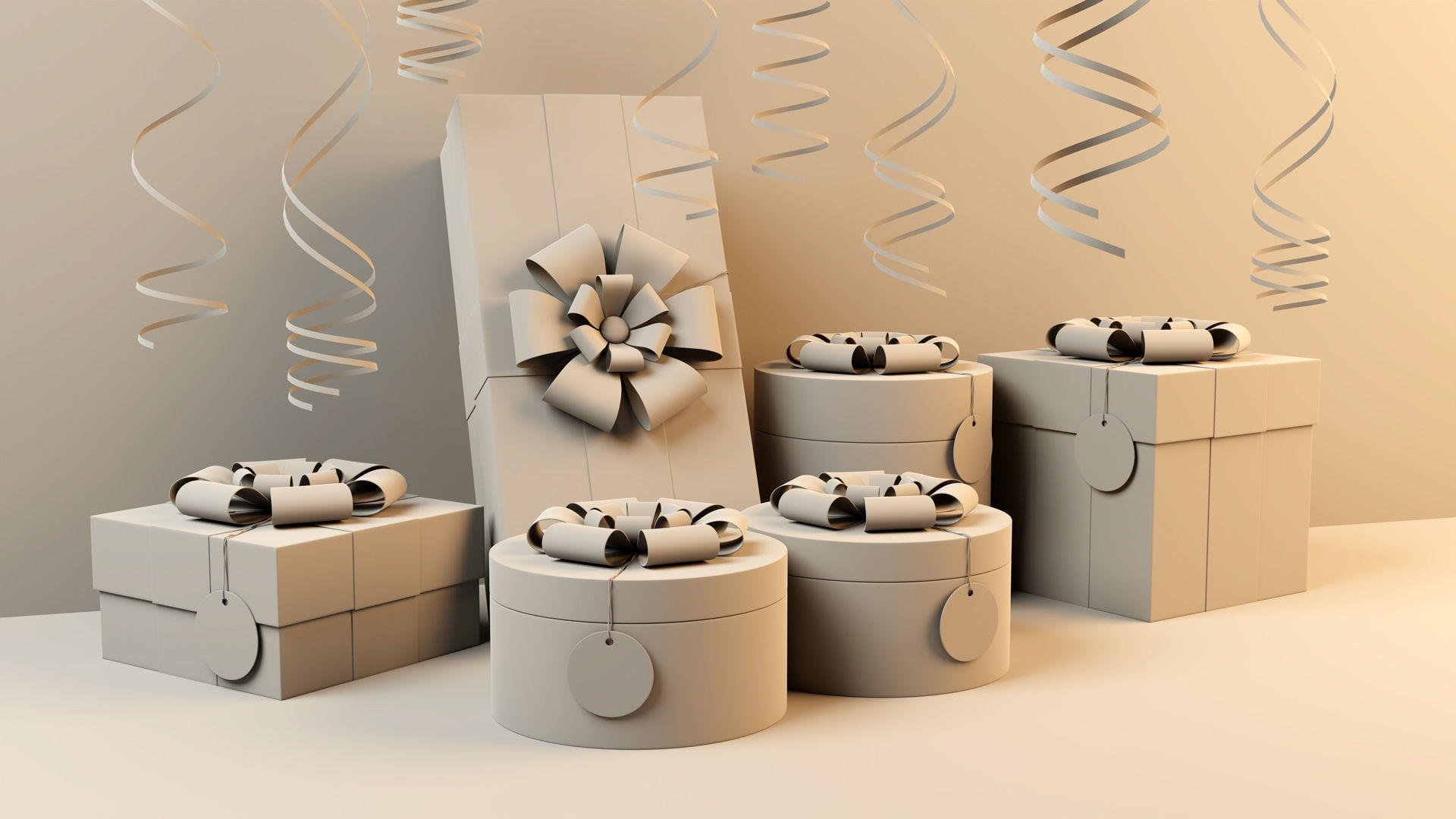 Gift box set of 18 with 16 twirly decorations as a bonus 3D model_4