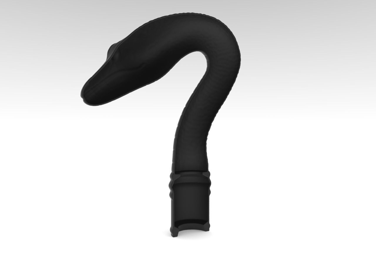 Snake Cane Topper 3D print model_8