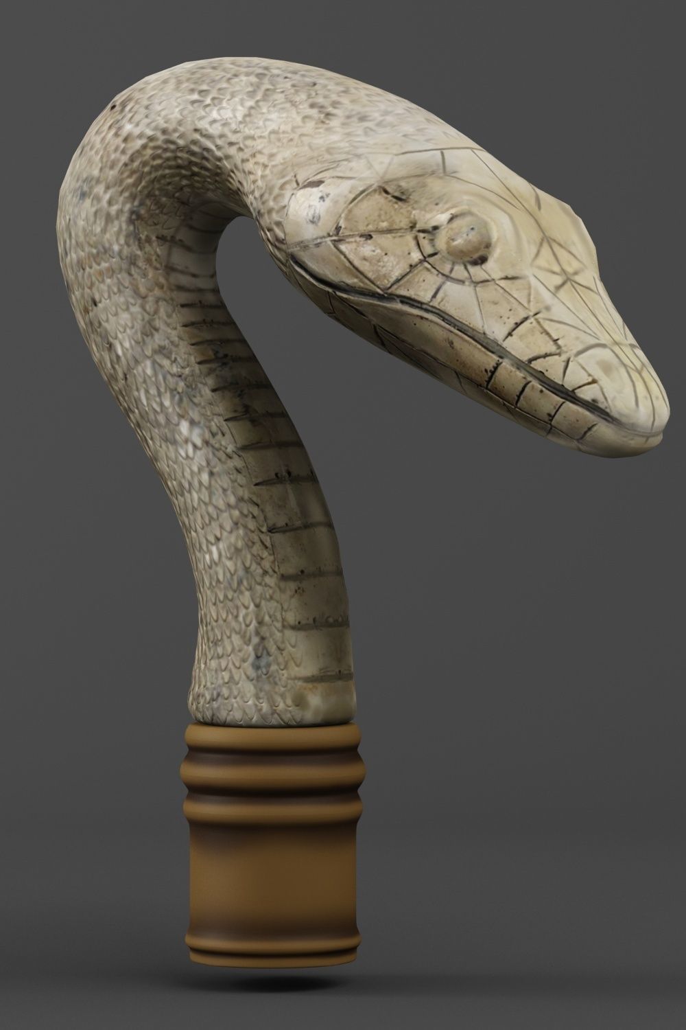 Snake Cane Topper 3D print model_0
