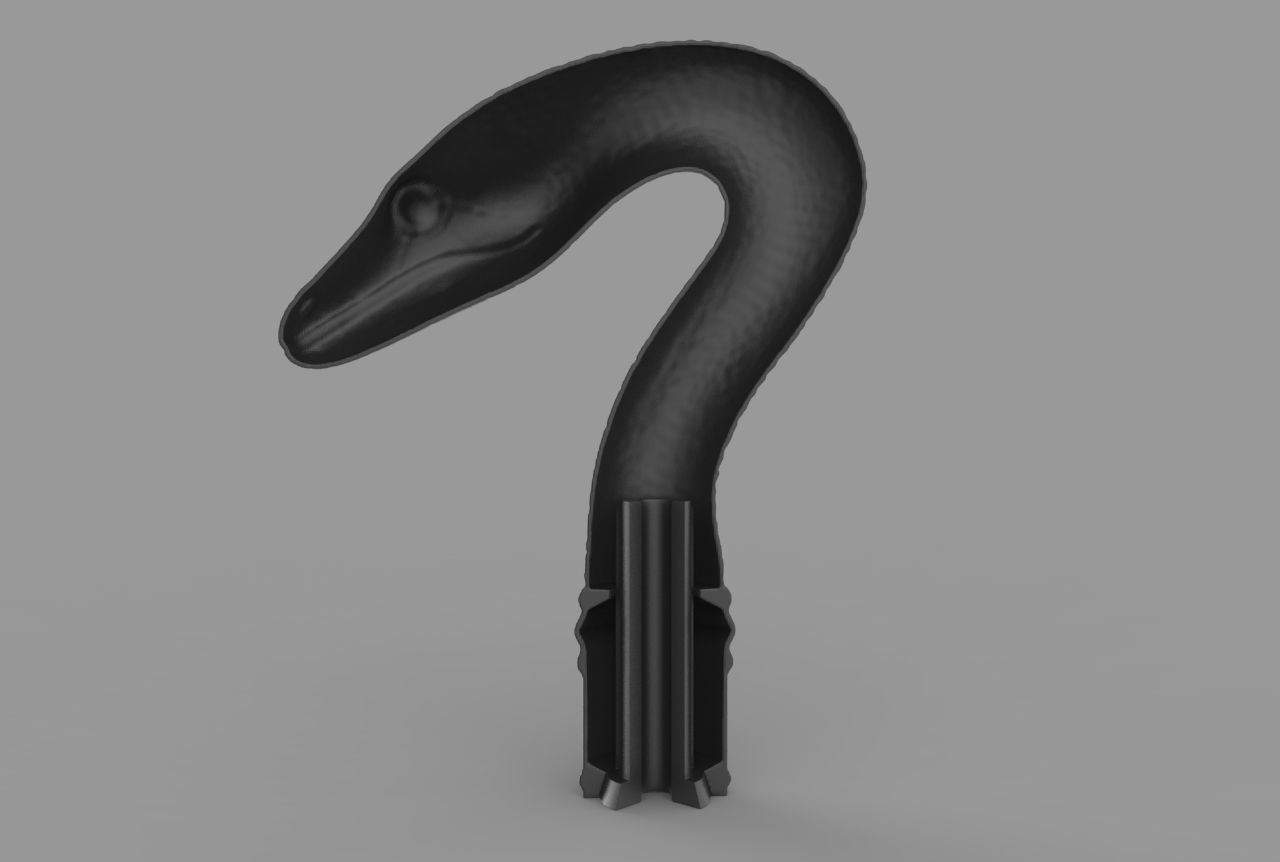 Snake Cane Topper 3D print model_12