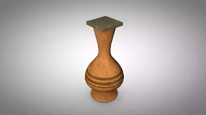 Old Egyptian Pottery Vessel