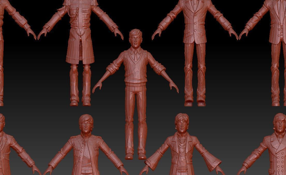 John Lennon Collection 3d model Low-poly 3D model_3