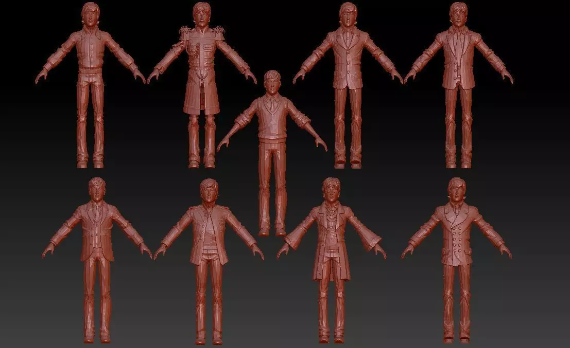 John Lennon Collection 3d model Low-poly 3D model_0