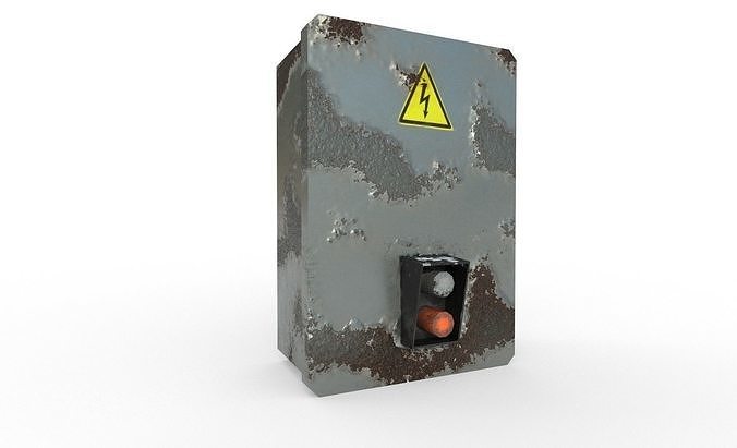 Electrical Board Low-poly 3D model