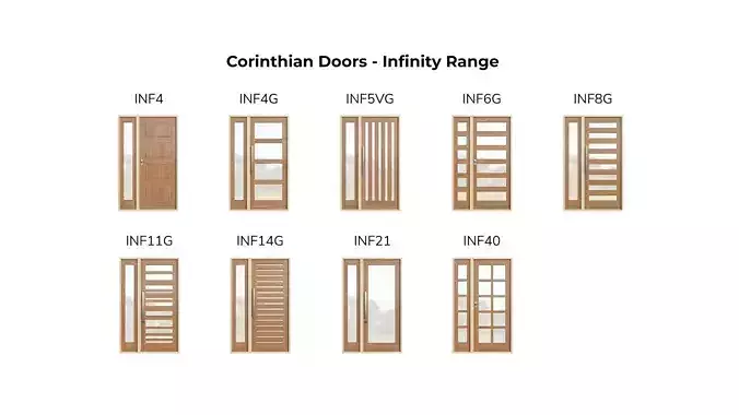 Corinthian Doors - Infinity Range Low-poly 3D model
