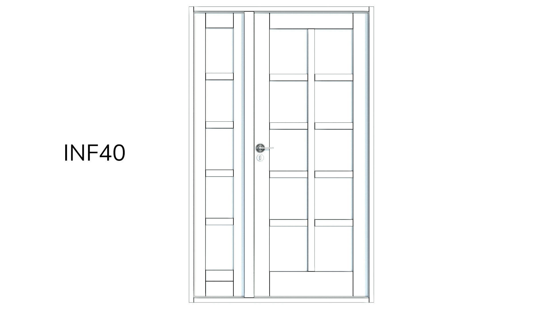 Corinthian Doors - Infinity Range Low-poly 3D model_13