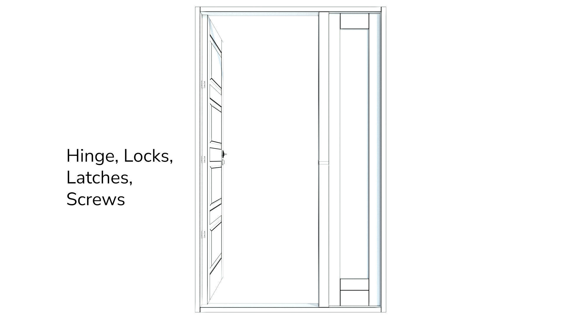 Corinthian Doors - Infinity Range Low-poly 3D model_12