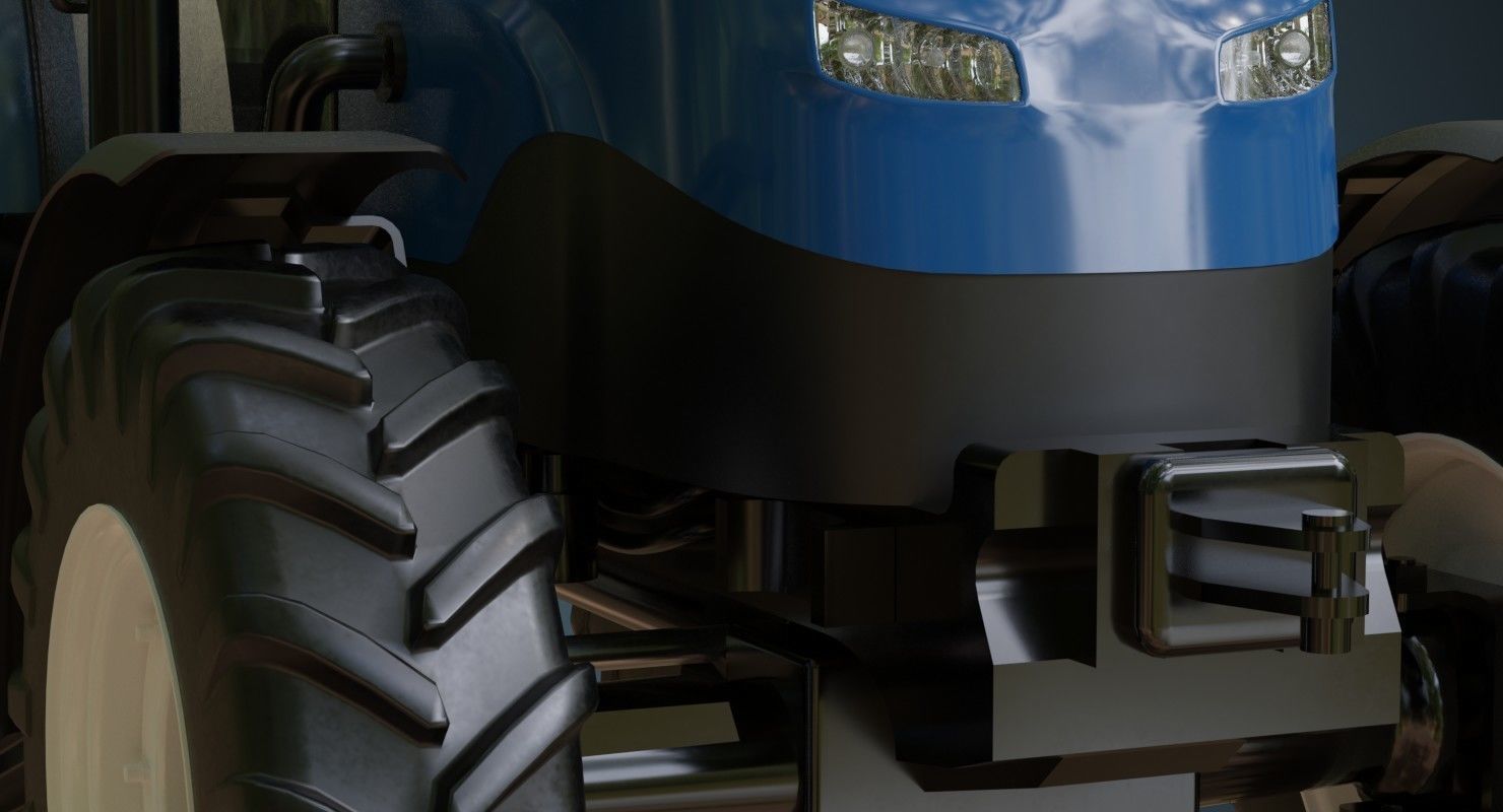 Tractor 1A Low-poly 3D model_8