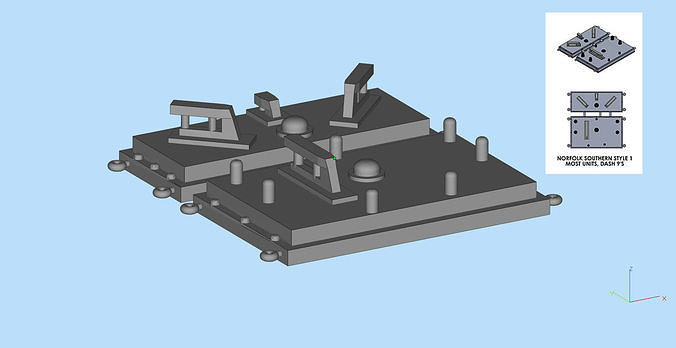 Train Control HO Norfolk Southern PTC antenna printable 3D file  3D print model
