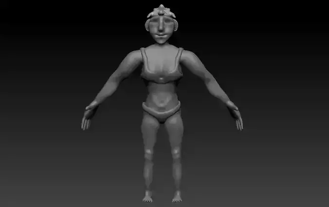 Female body base mesh 