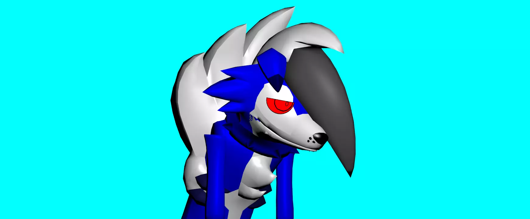Blue lycanroc midnight 3D model_0