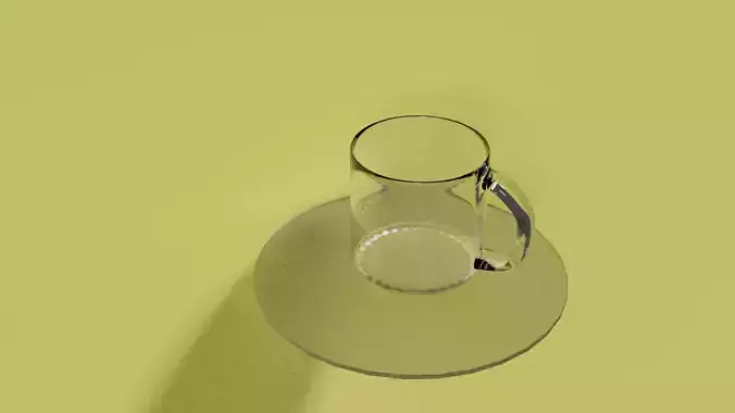 Glass Cup Low-poly 3D model