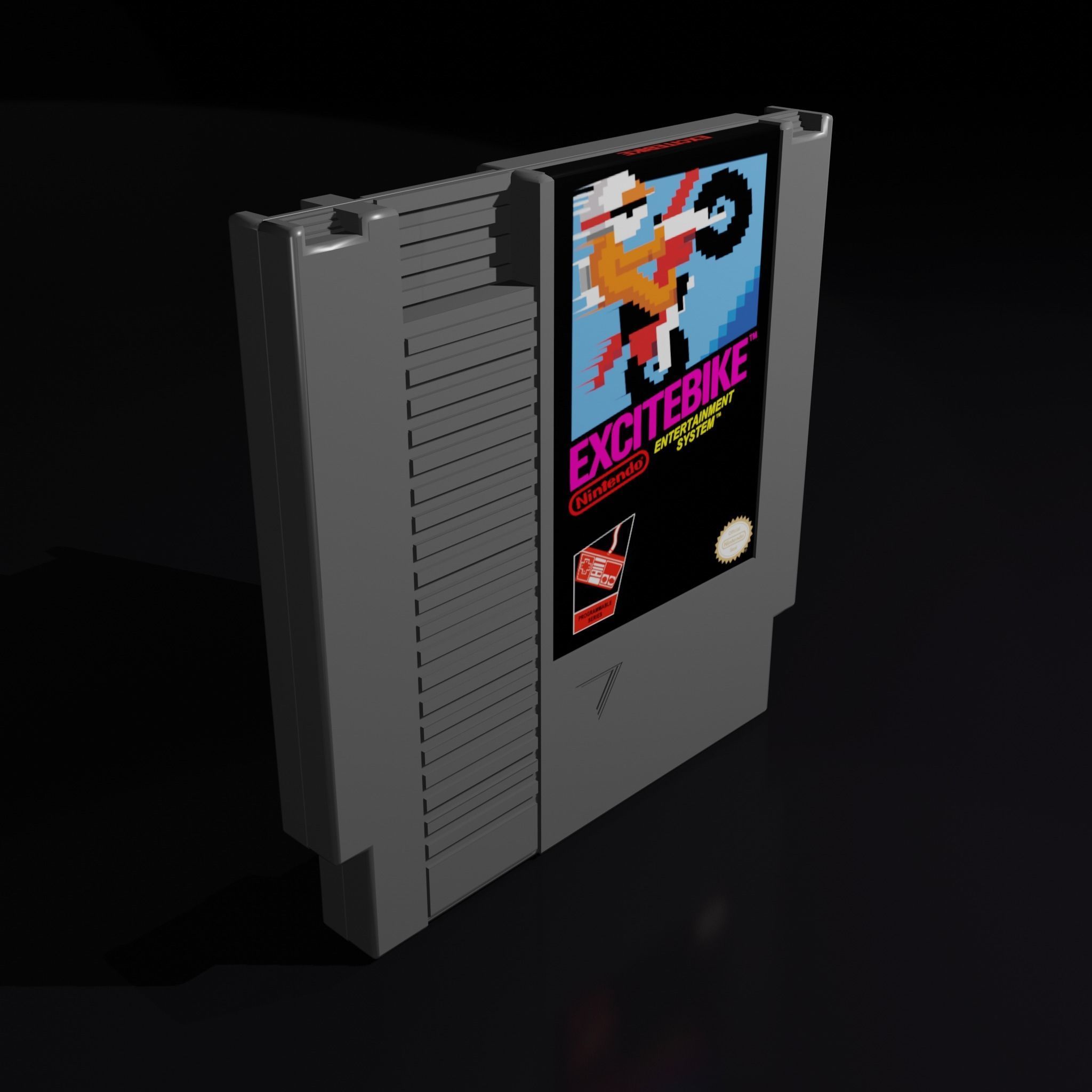 NES Nintendo Entertainment System Low-poly 3D model_10
