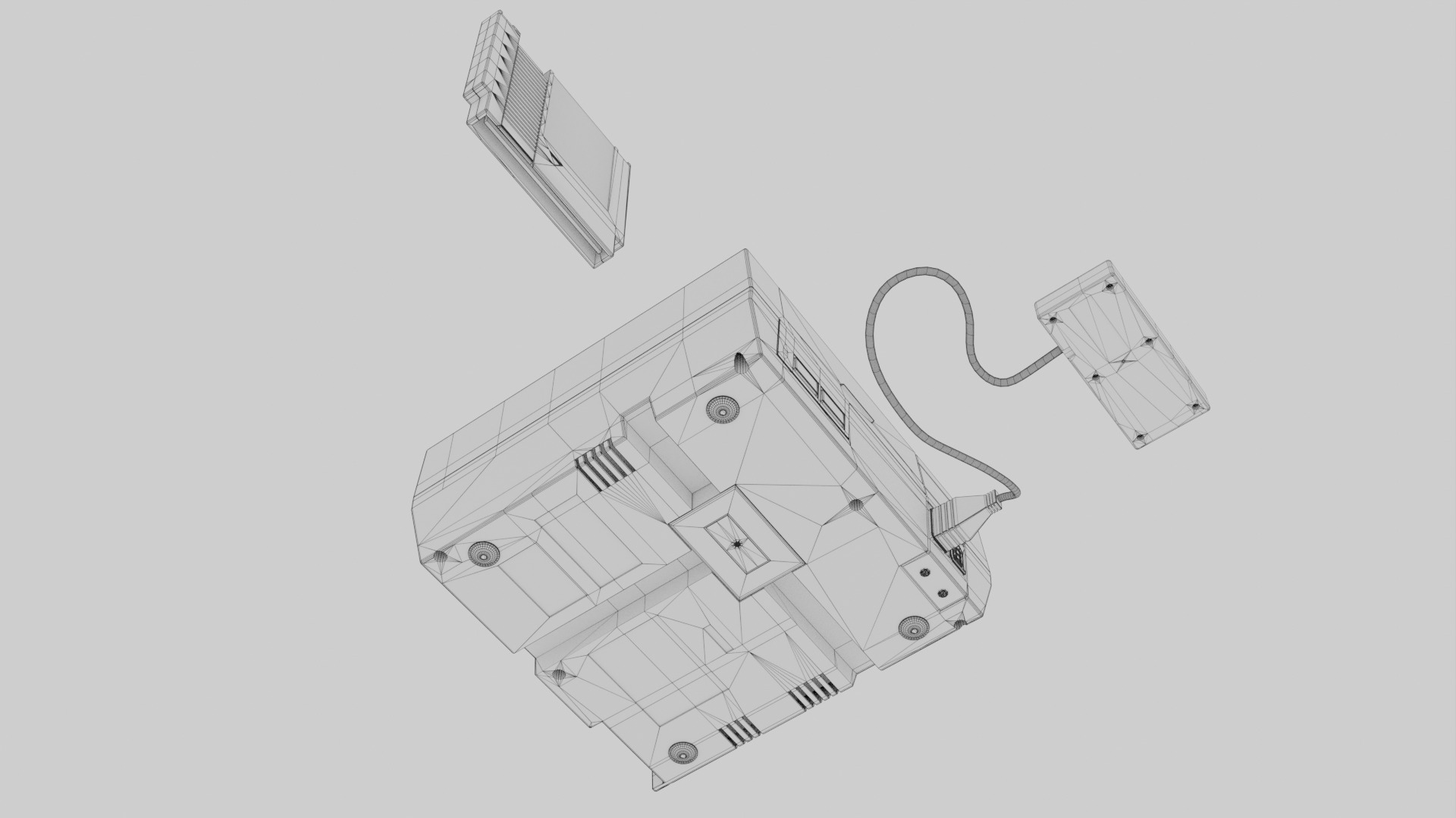 NES Nintendo Entertainment System Low-poly 3D model_22